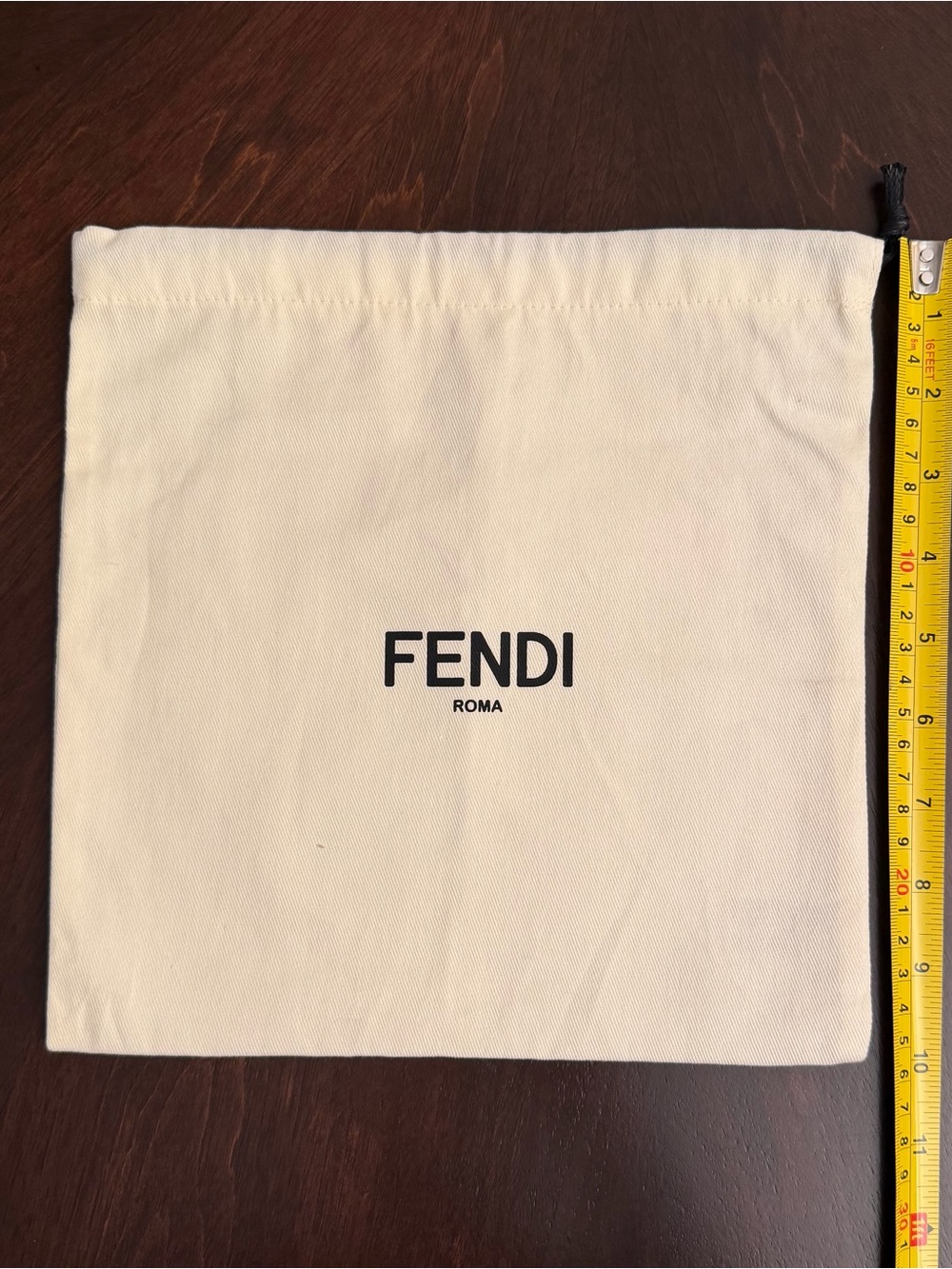 Fendi Roma Cream Dust Bag 10x10